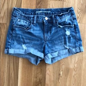 Distressed Old Navy Boyfriend Denim Shorts